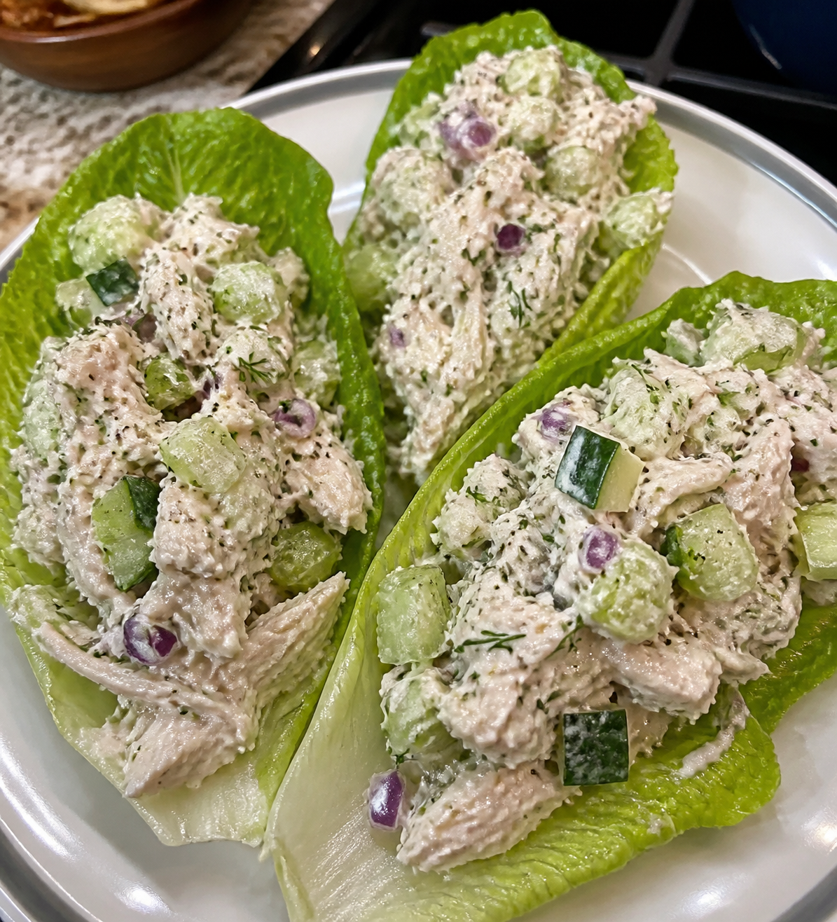 High-Protein Cottage Cheese Chicken Salad Lettuce Wraps