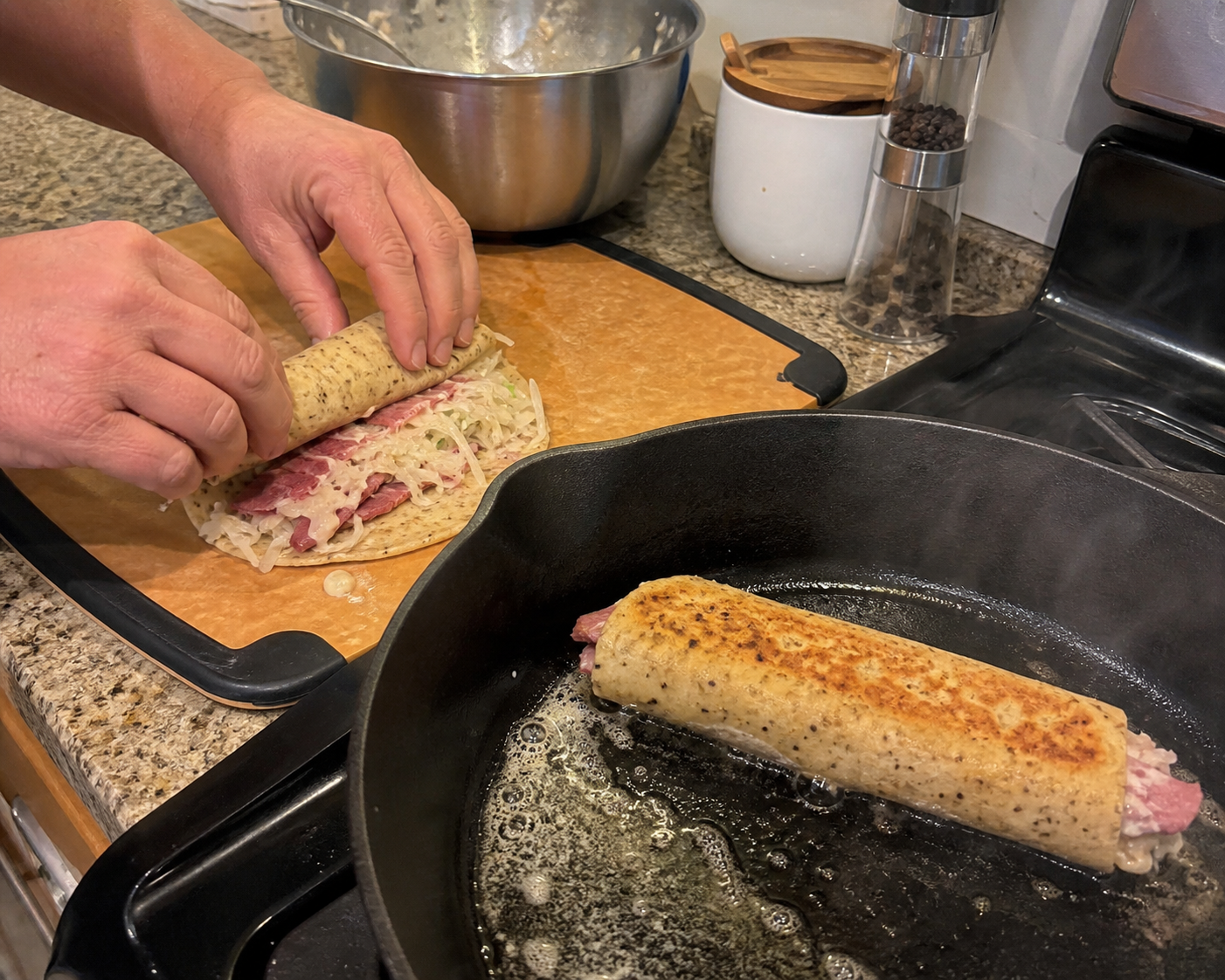 Cooking preparation steps