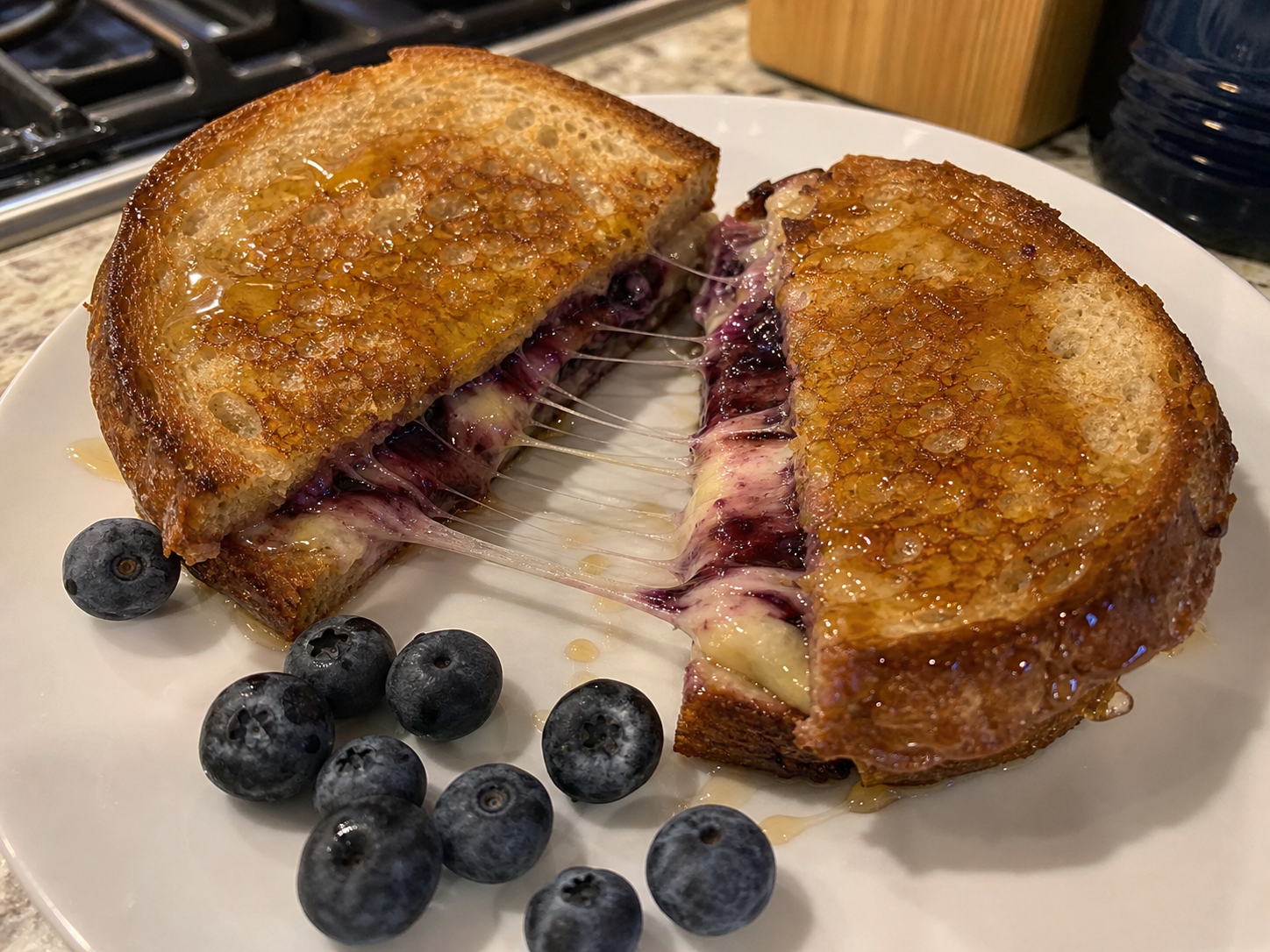 High-Protein Blueberry Grilled Cheese