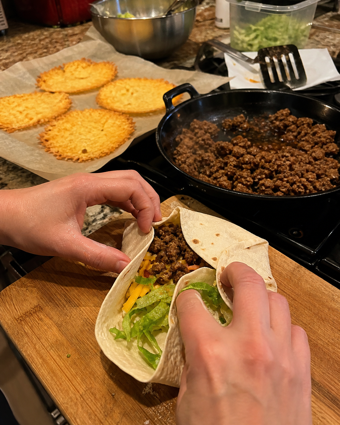 Cooking preparation steps